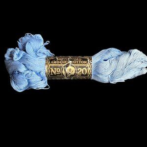 Lily Daisy Mercerized Crochet Cotton Thread / 300 Yds Fast Color 25 BLUE No. 20